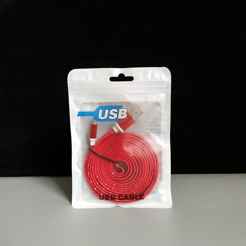 Matte Frosted Color Printing Plastic Bag Zipper U Disk Charging Head Earphone Line Self-Sealing Bag Data Line Packaging Bag - Image 3